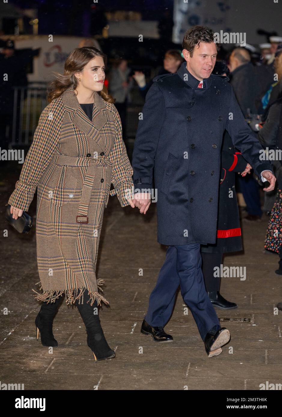 London, UK. 15 December, 2022.   Princess Eugenie and Jack Brooksbank attend the 'Together at Christmas' Carol Service at Westminster Abbey.  Credit: Stock Photo
