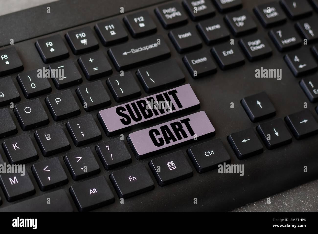 Conceptual display Submit Cart. Word for Sending shopping list of ...