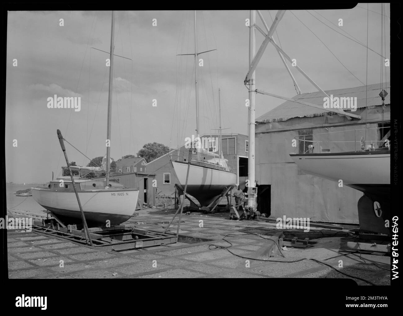Shipyards , Boats, Boat & ship industry. Samuel Chamberlain Photograph