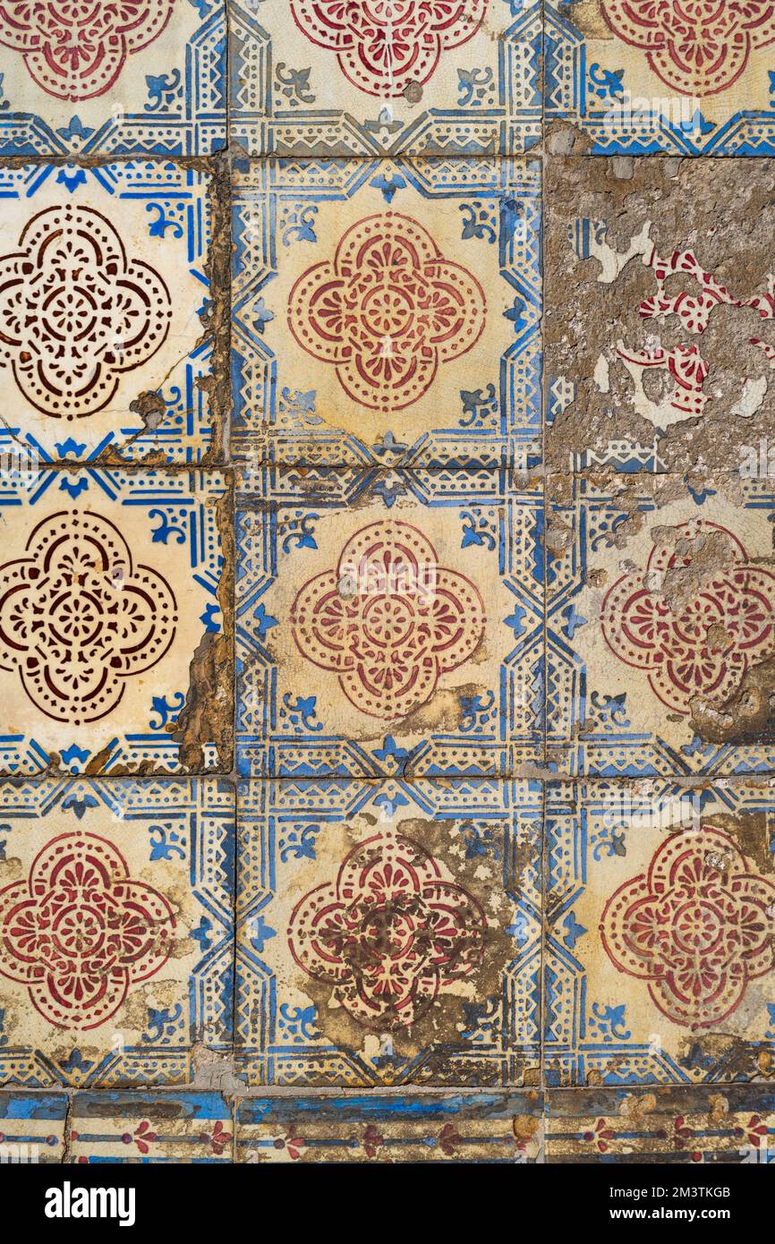 Traditional portuguese old tile Azulejo Stock Photo Alamy