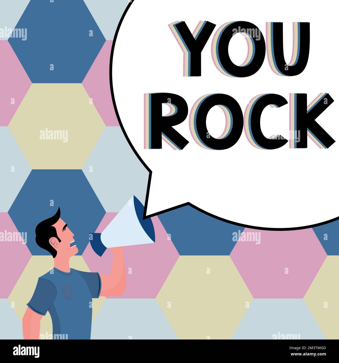 Conceptual display You Rock. Word Written on slang phrase of praise or