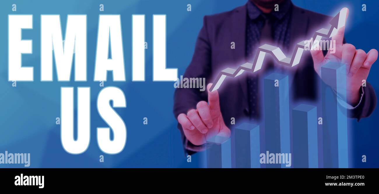 Handwriting text Email Us. Concept meaning Sending a commercial message