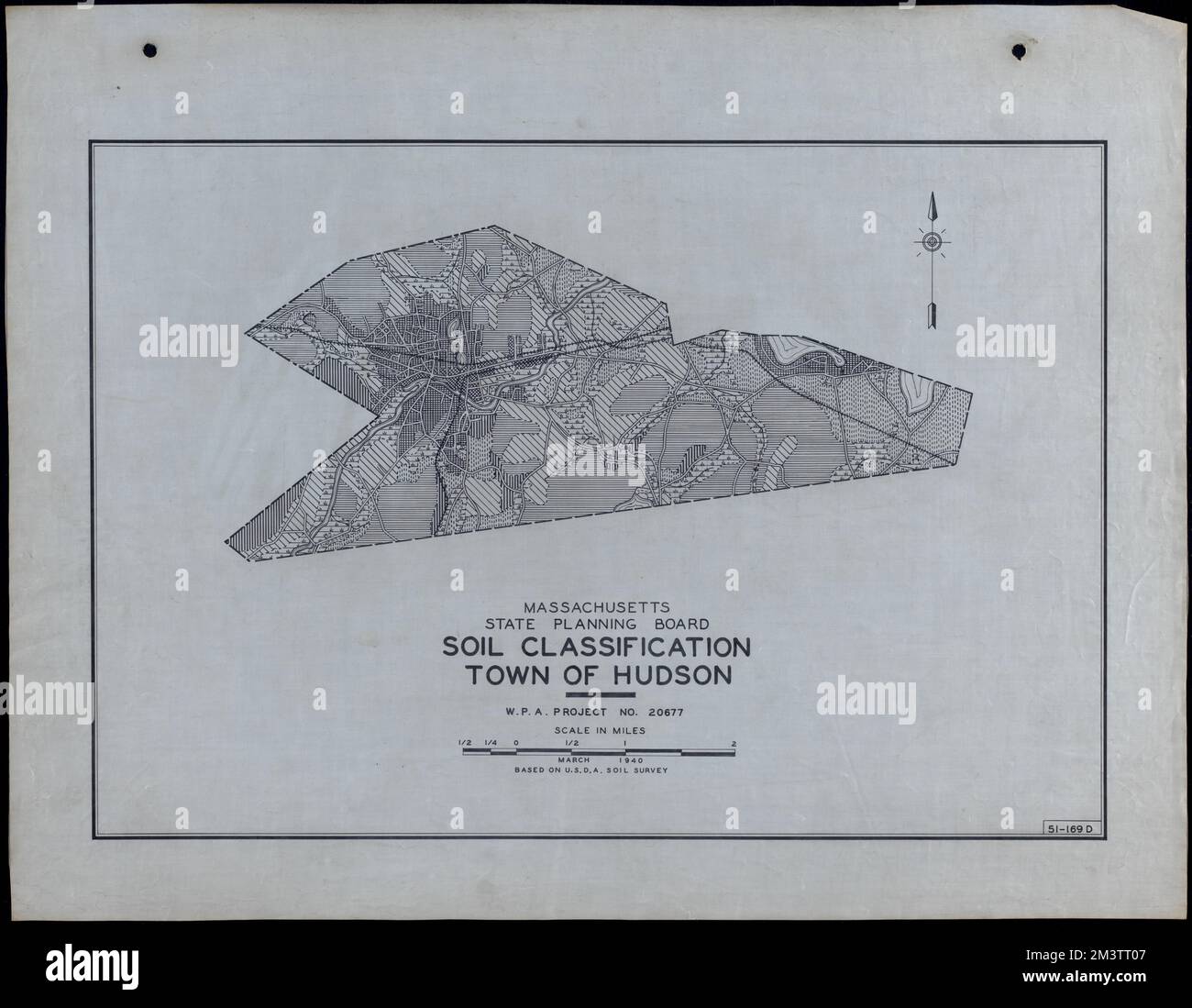 Soil Classification Town of Hudson , Roads, Cities and towns, Land use mapping, Soil mapping, United States. Works Progress Administration, United States. Work Projects Administration. Massachusetts. State Planning Board Stock Photo