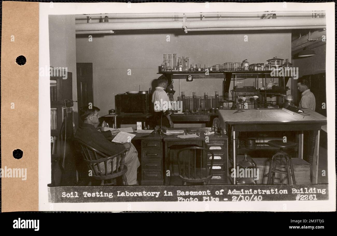 Soil testing laboratory in basement of Administration Building
