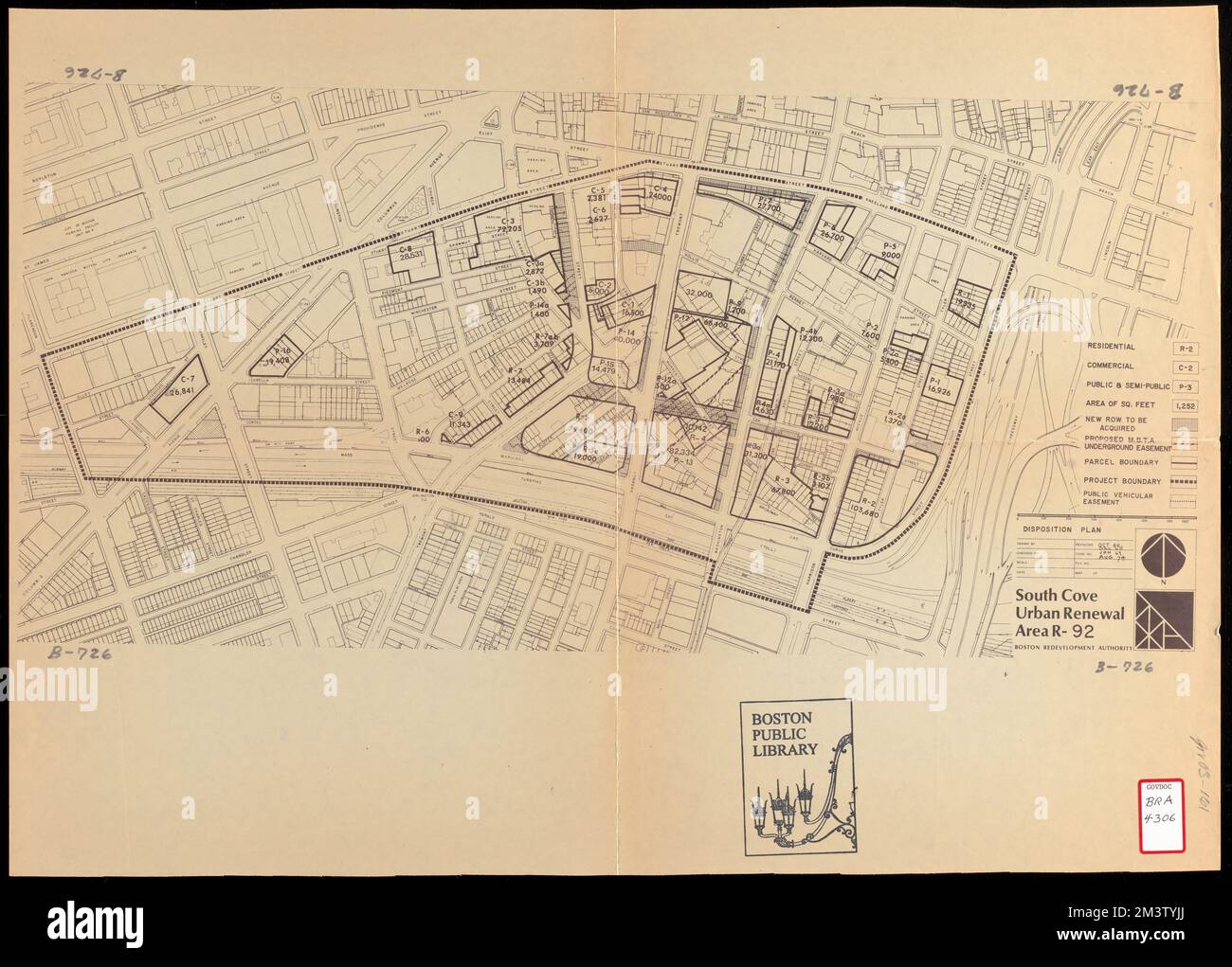 South Cove urban renewal area R92 disposition plan , Land use