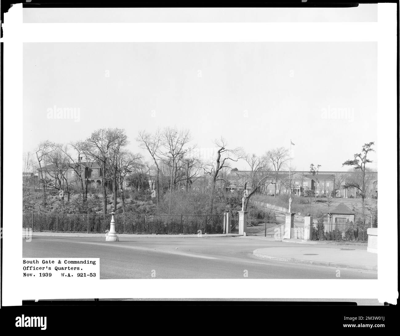 South gate and commanding officer's quarters , Armories, Ordnance ...