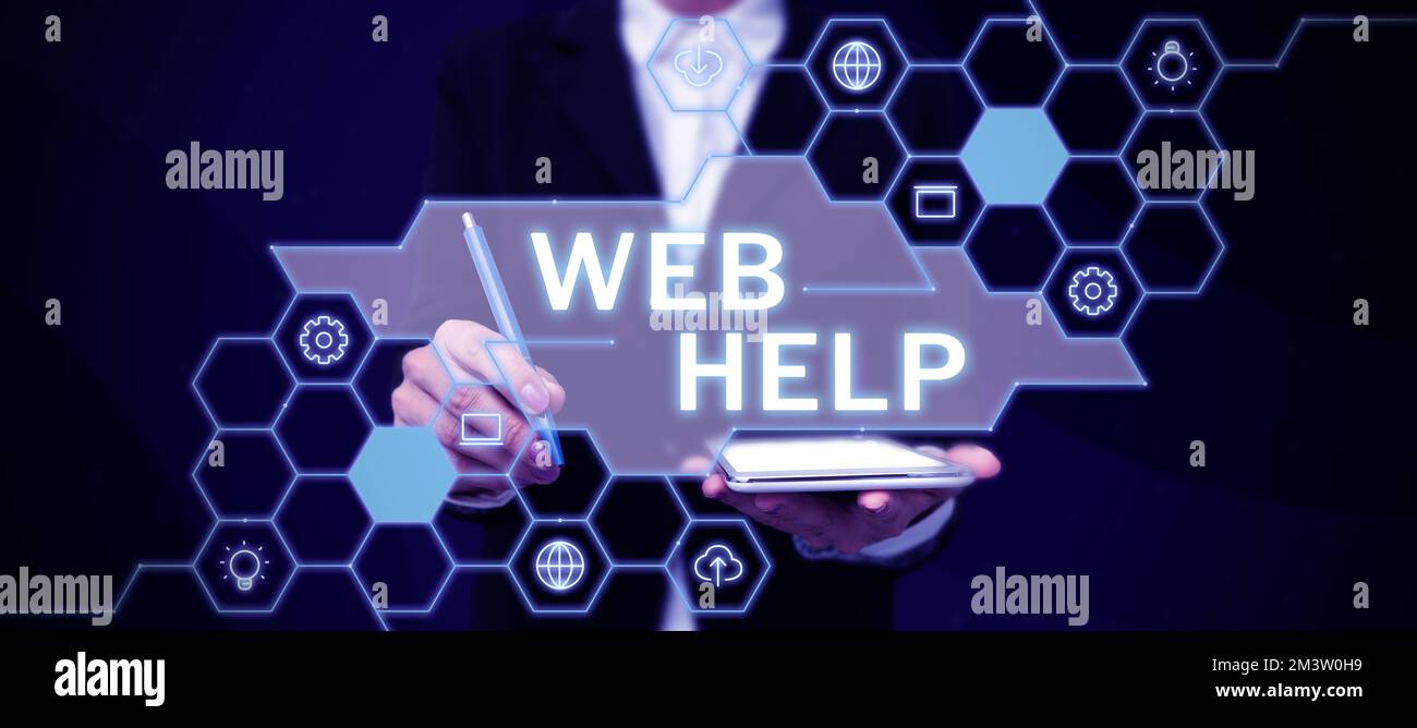 Inspiration showing sign Web Help. Business overview procedural or ...