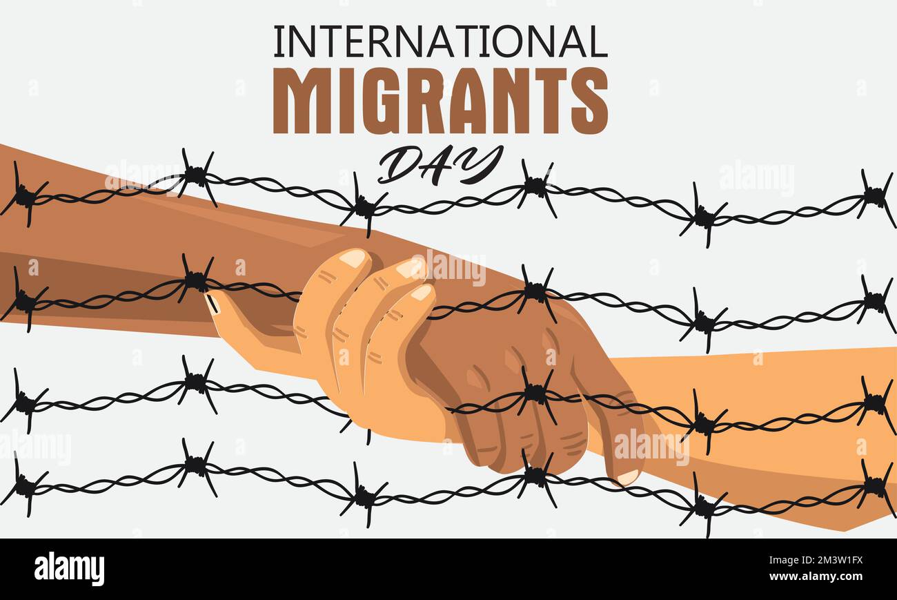 Vector illustration of a background for International Migrants Day