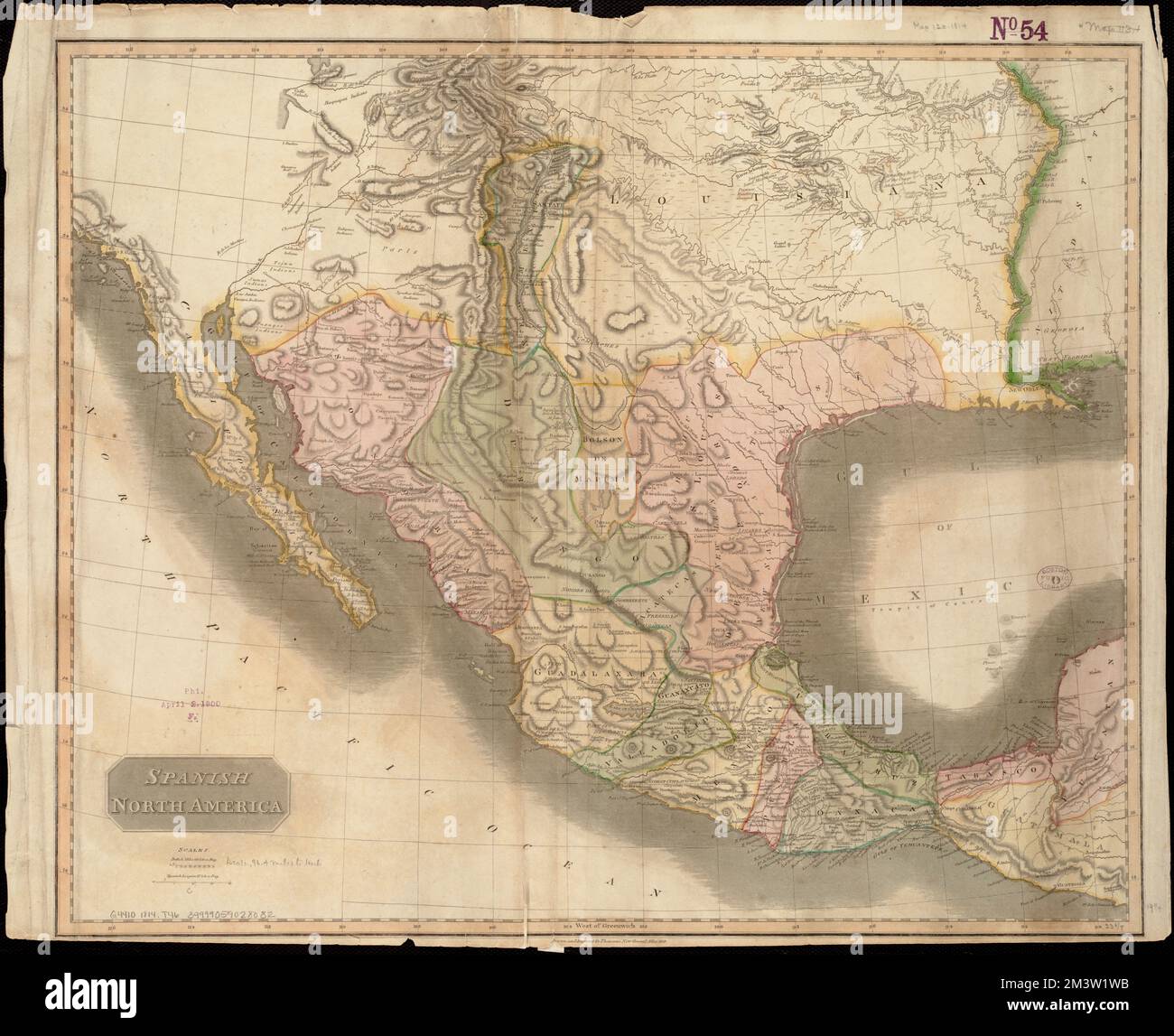 Spanish North America Mexico - Spanish North America Mexico Maps Southwestern States Maps 1814 Norman B Leventhal Map Center Collection 2M3W1WB