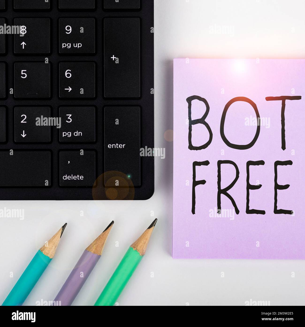 Conceptual display Bot Free. Business overview a computer program that works automatically Internet robots Stock Photo