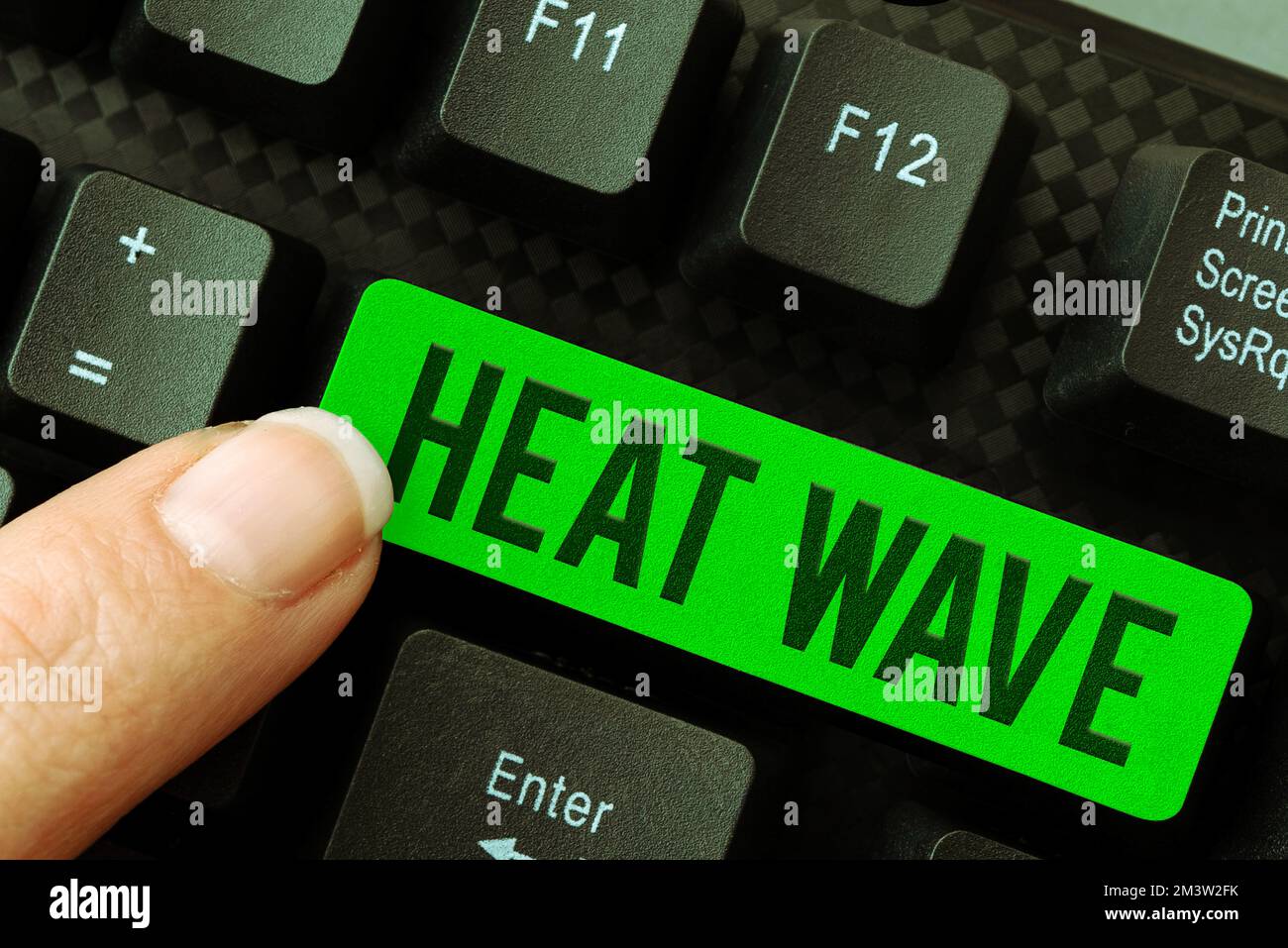 Handwriting text Heat Wave. Concept meaning a prolonged period of