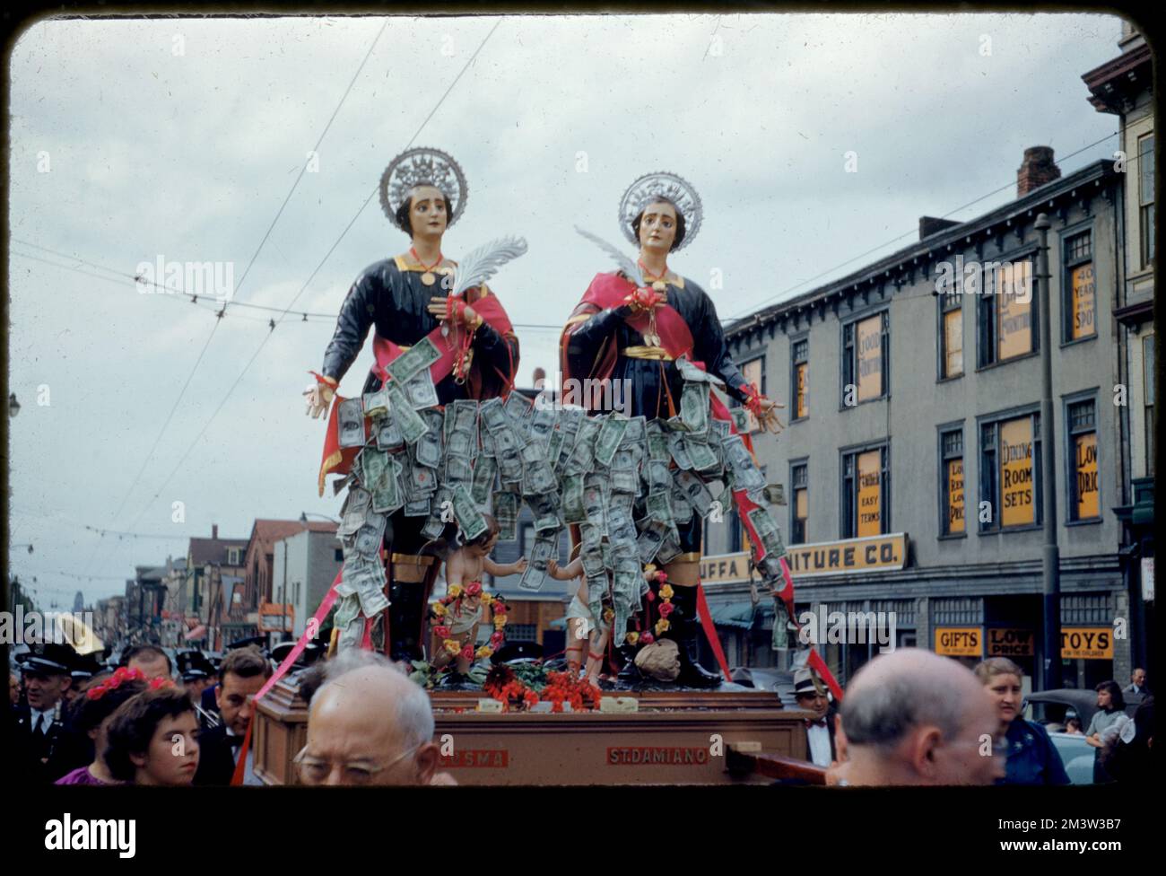 St. Damian & St. Cosmo statues, Cambridge , Religious processions