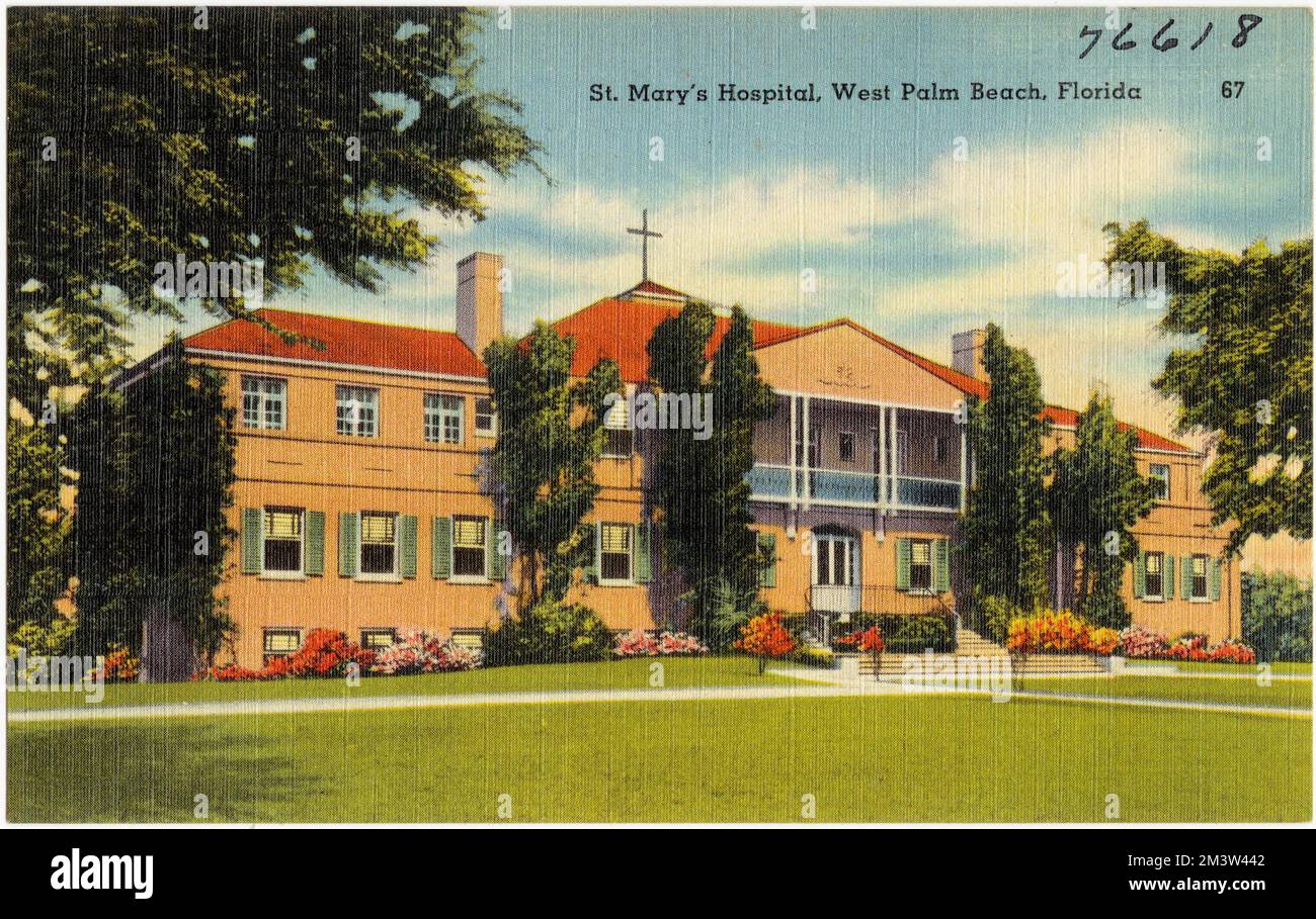 St. Mary's Hospital, West Palm Beach, Florida , Hospitals, Tichnor Brothers Collection ...