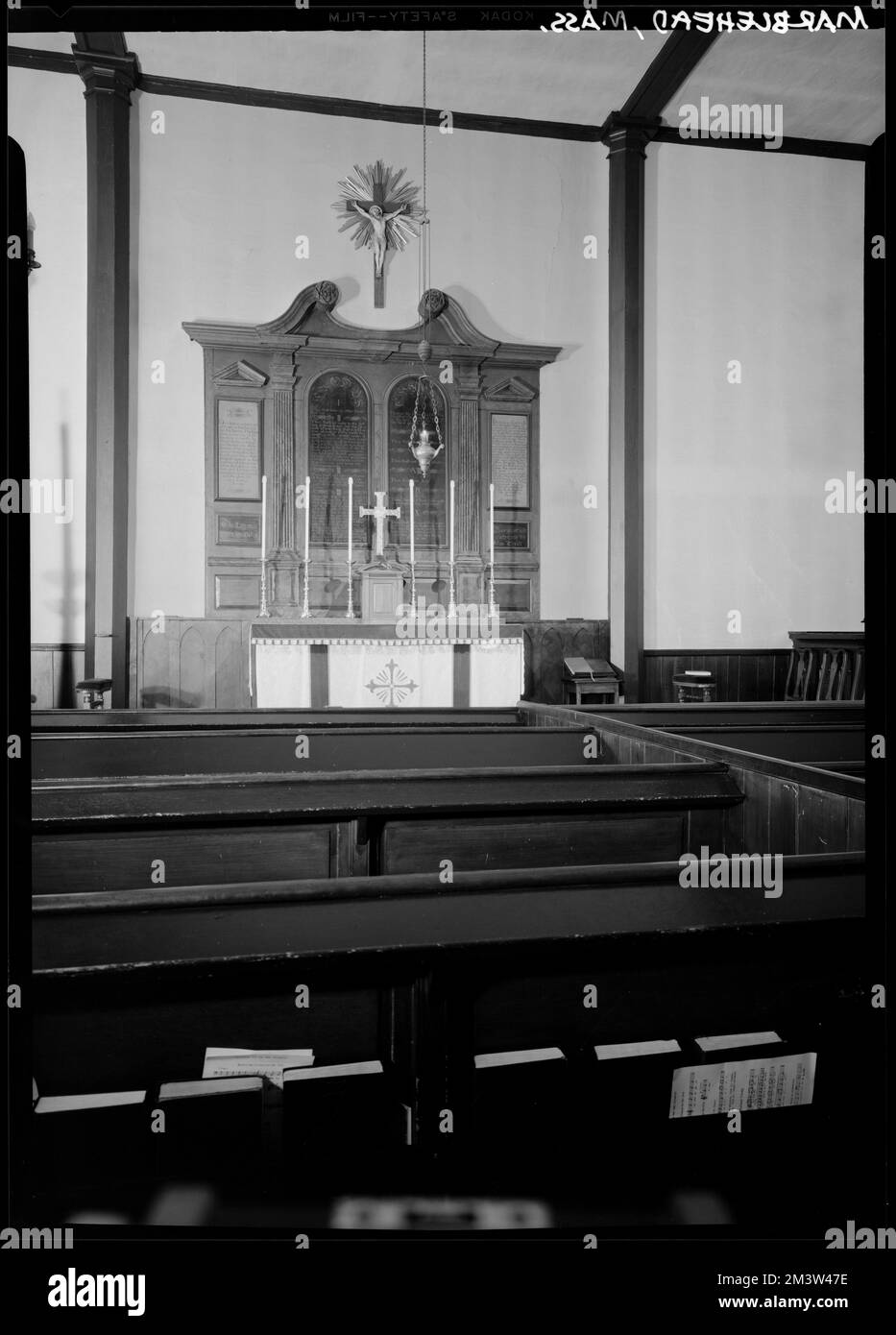 St. Michael's Church, interior , Interiors, Pews, Altars. Samuel