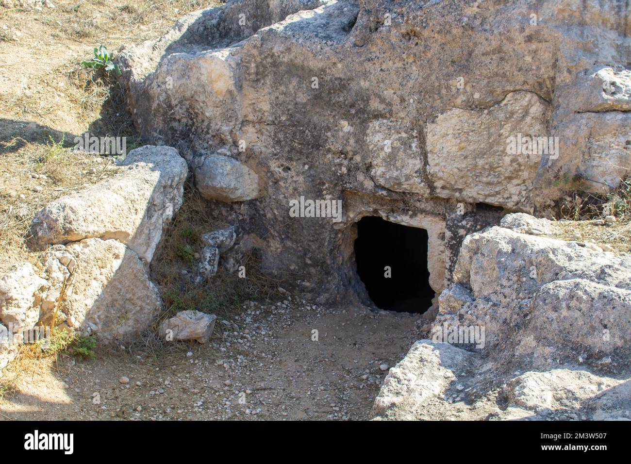 11 Nov 2022 A rock tomb at ancient Emmaus Nicapolis the supposed site of the New Testament Village of Emmaus the place where Jesus appeared after his Stock Photo