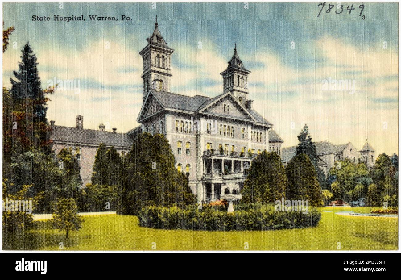 State hospital, Warren, Pa. , Hospitals, Tichnor Brothers Collection