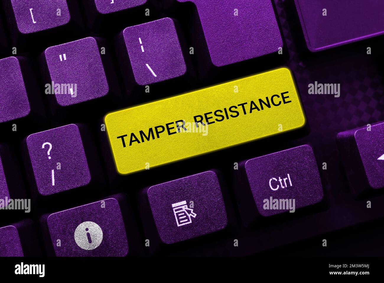 Text showing inspiration Tamper Resistance. Concept meaning resilent to