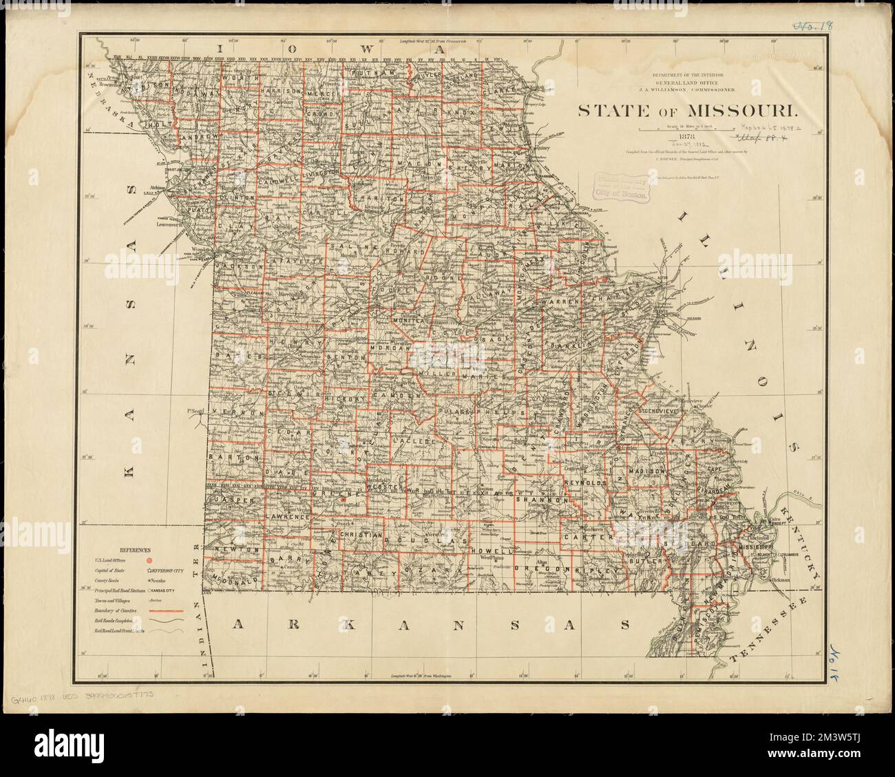 State of Missouri , Public lands, Missouri, Maps, Missouri, Maps