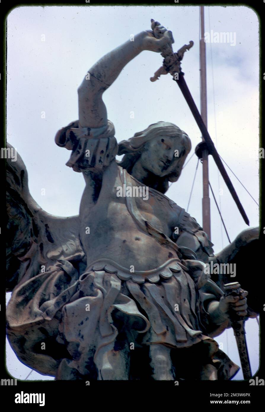 Statue of Saint Michael the Archangel, Castel Sant'Angelo, Rome, Italy ...