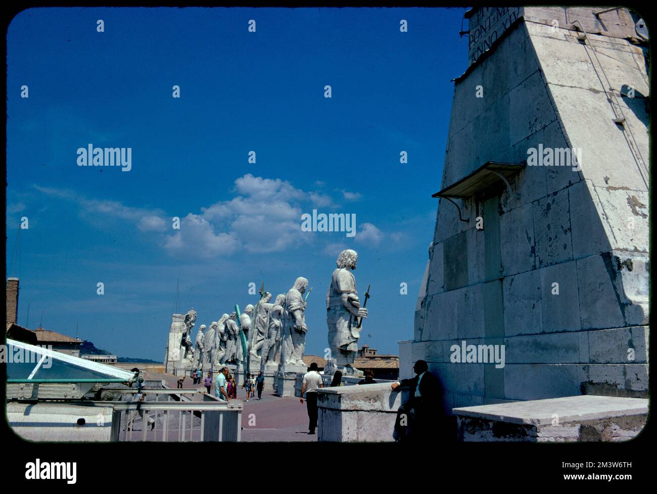 Statues on roof of St. Peter's Basilica, Vatican City , Basilicas, Sculpture, Basilica di San
