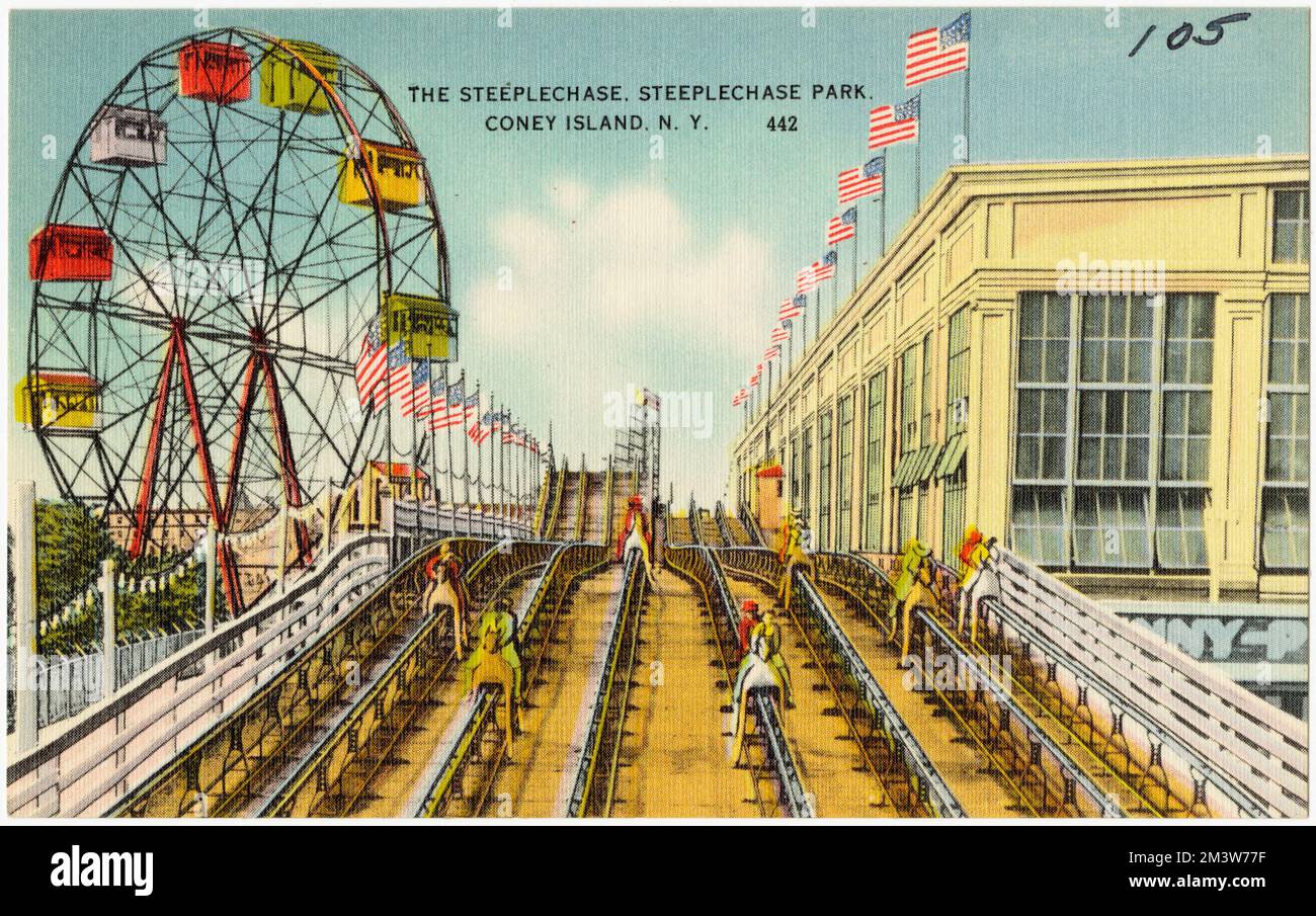 The Flopper Ride The Steeplechase, Steeplechase Park, Coney Island, N. Y. , Amusement ...