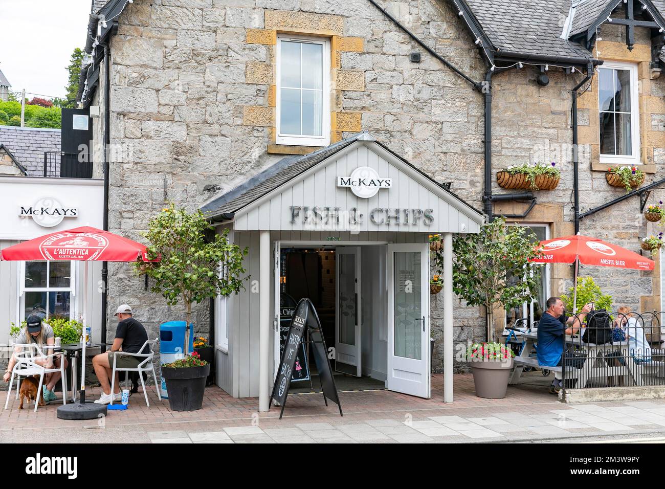 McKays fish and chips shop in Pitlochry town centre,Perthshire,Scotland,UK Stock Photo Alamy