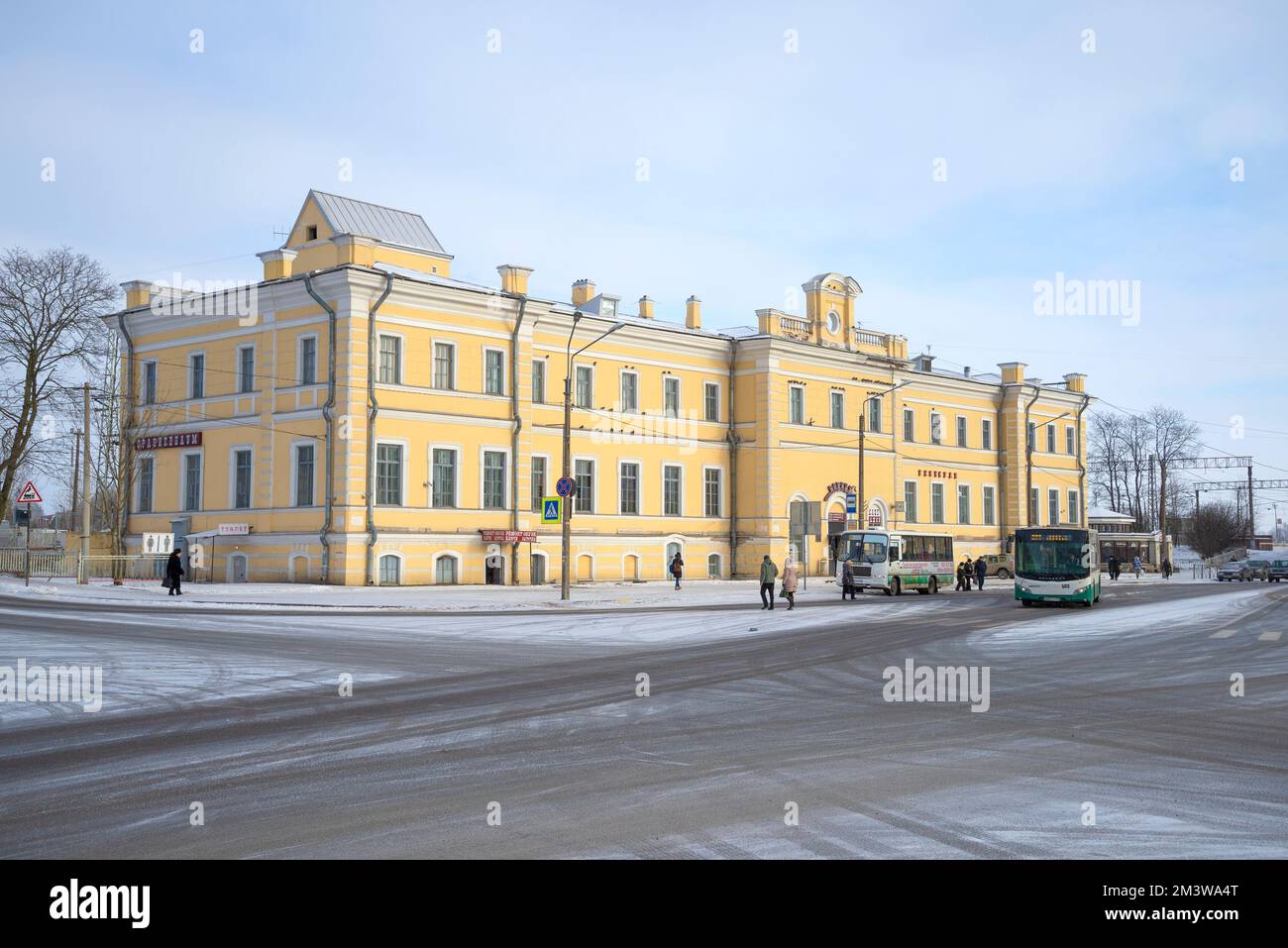LOMONOSOV, RUSSIA - FEBRUARY 08, 2017: View of the building of the ...