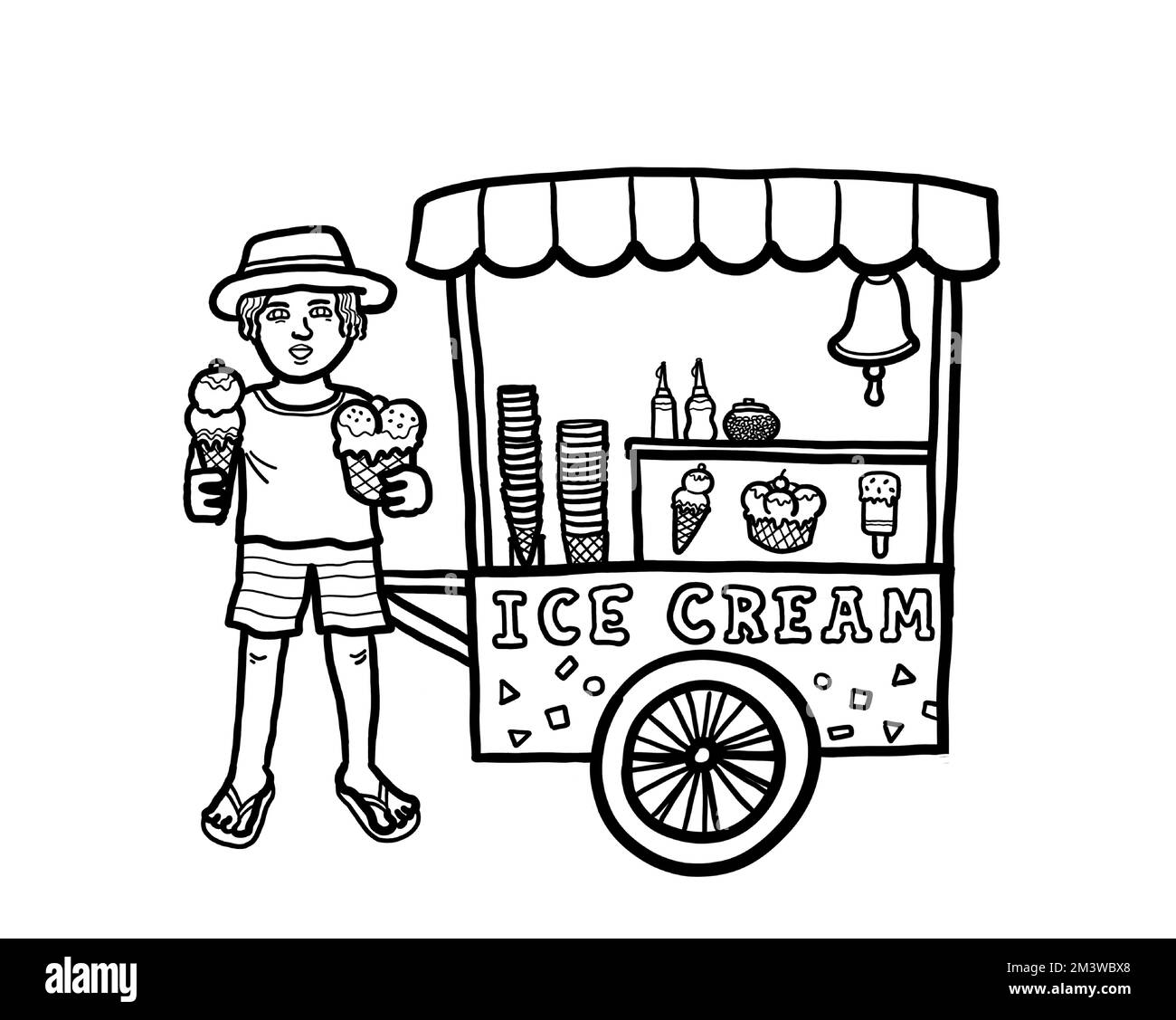 Update more than 135 ice cream man drawing easy latest seven.edu.vn