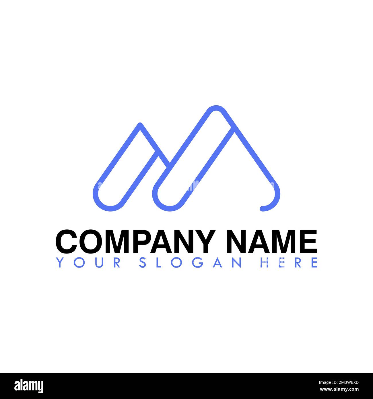letter M font in line out unique and attractive image graphic icon logo ...