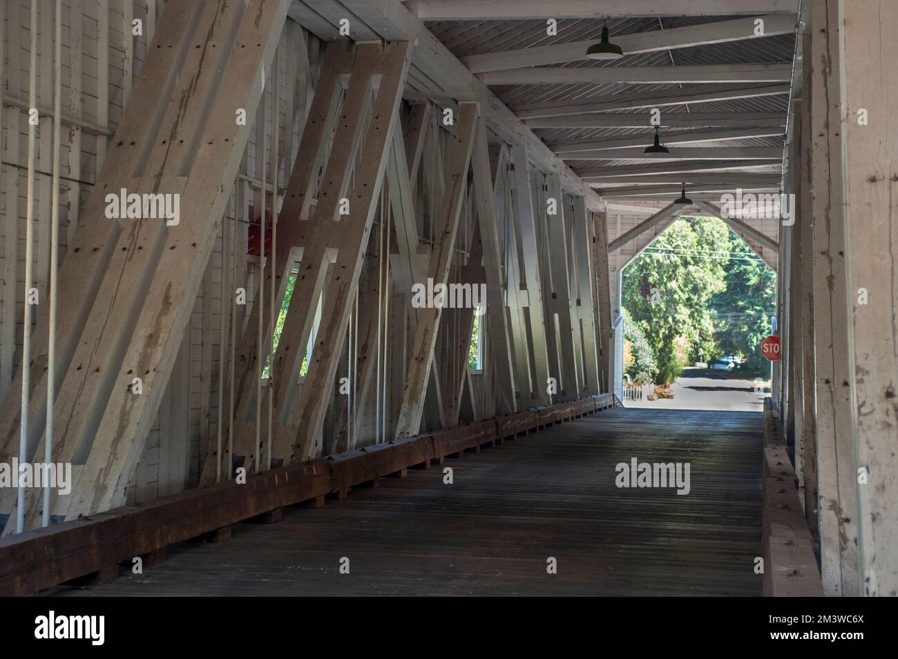 Interior of covered bridge hi-res stock photography and images - Alamy