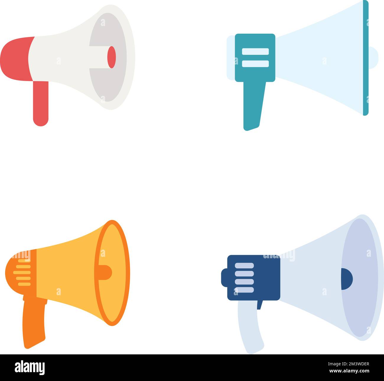 Loudspeaker megaphone icon collection. Advertising and promotion ...