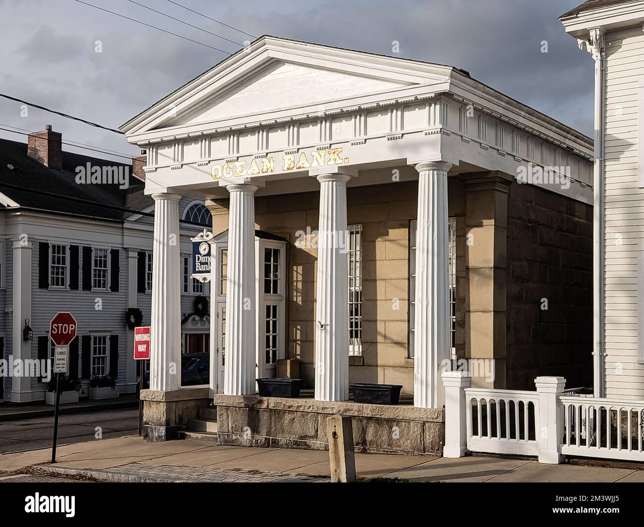 Ocean Bank   Stonington, Connecticut, USA Stock Photo