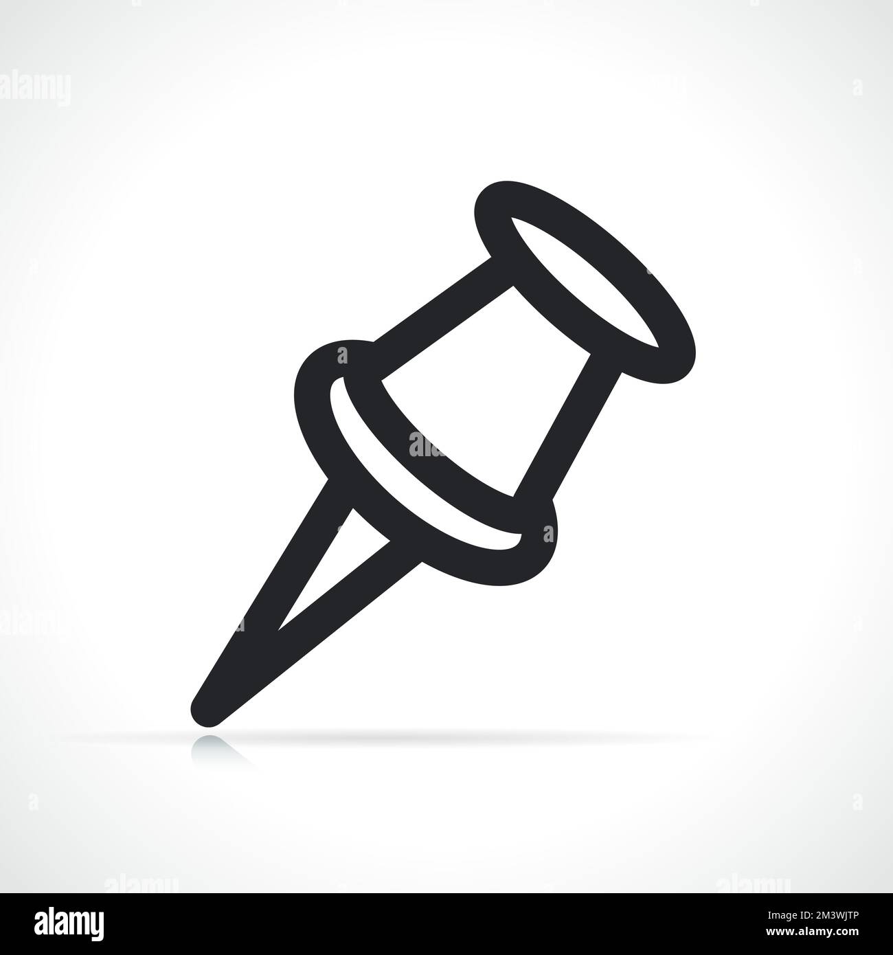 Illustration of push pin line icon isolated Stock Vector Image & Art ...