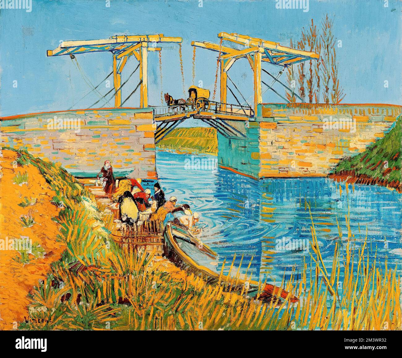 Vincent van Gogh, Bridge at Arles (Pont de Langlois), painting in oil