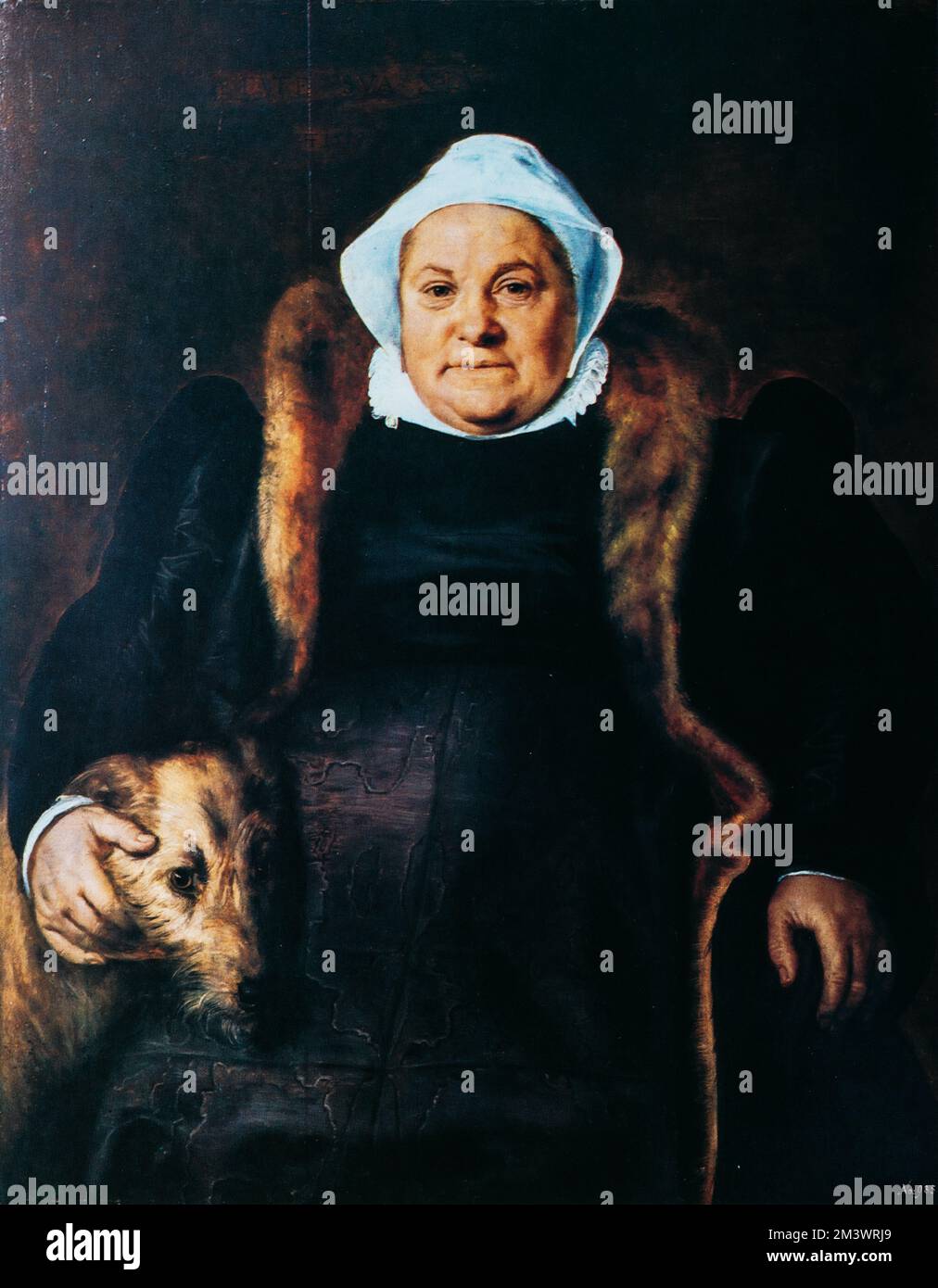 Frans Floris The Elder, Portrait Of An Elderly Lady. Frans Floris De Vriendt Was Flemish Painter, Draughtsman, Print Artist And Tapestry Designer Stock Photo