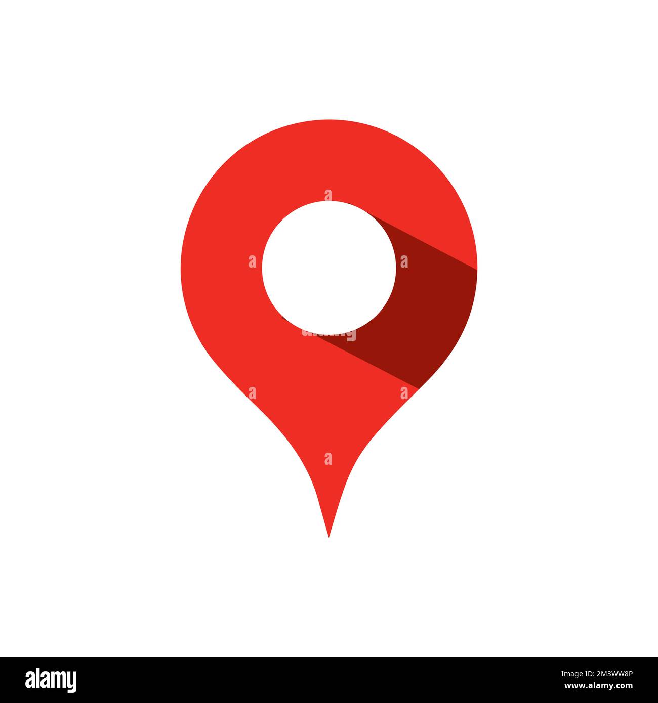 Red map pin location icons. Modern map markers .Vector illustration on ...