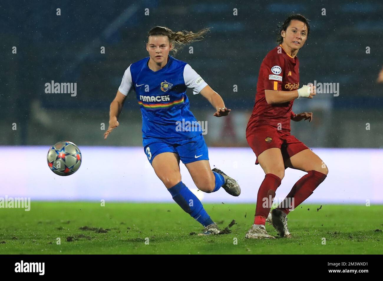 Anna Johanning (SKN St Polten) in action during the UEFA Womens ...