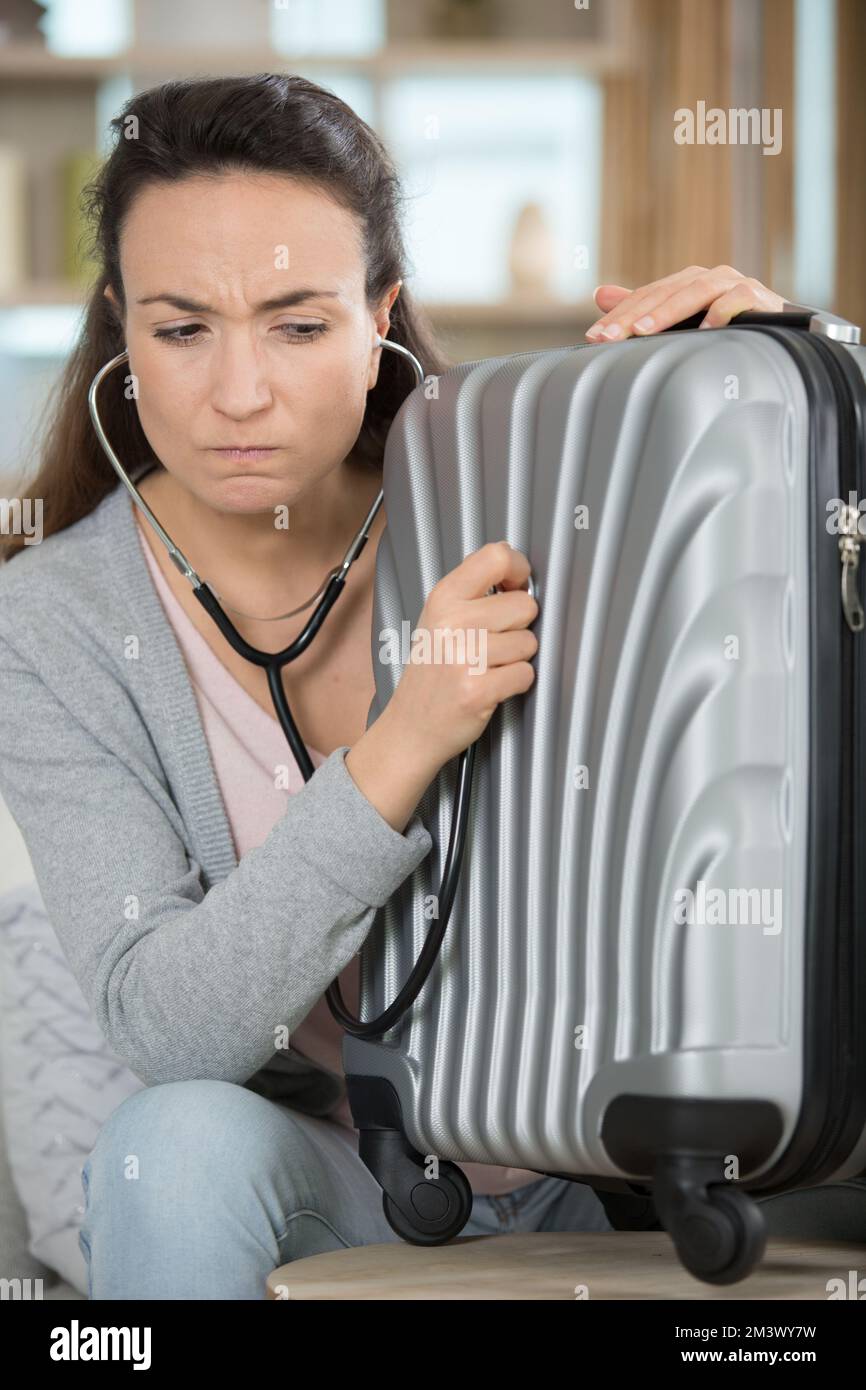Pretty nurse listening stethoscope hi-res stock photography and images ...
