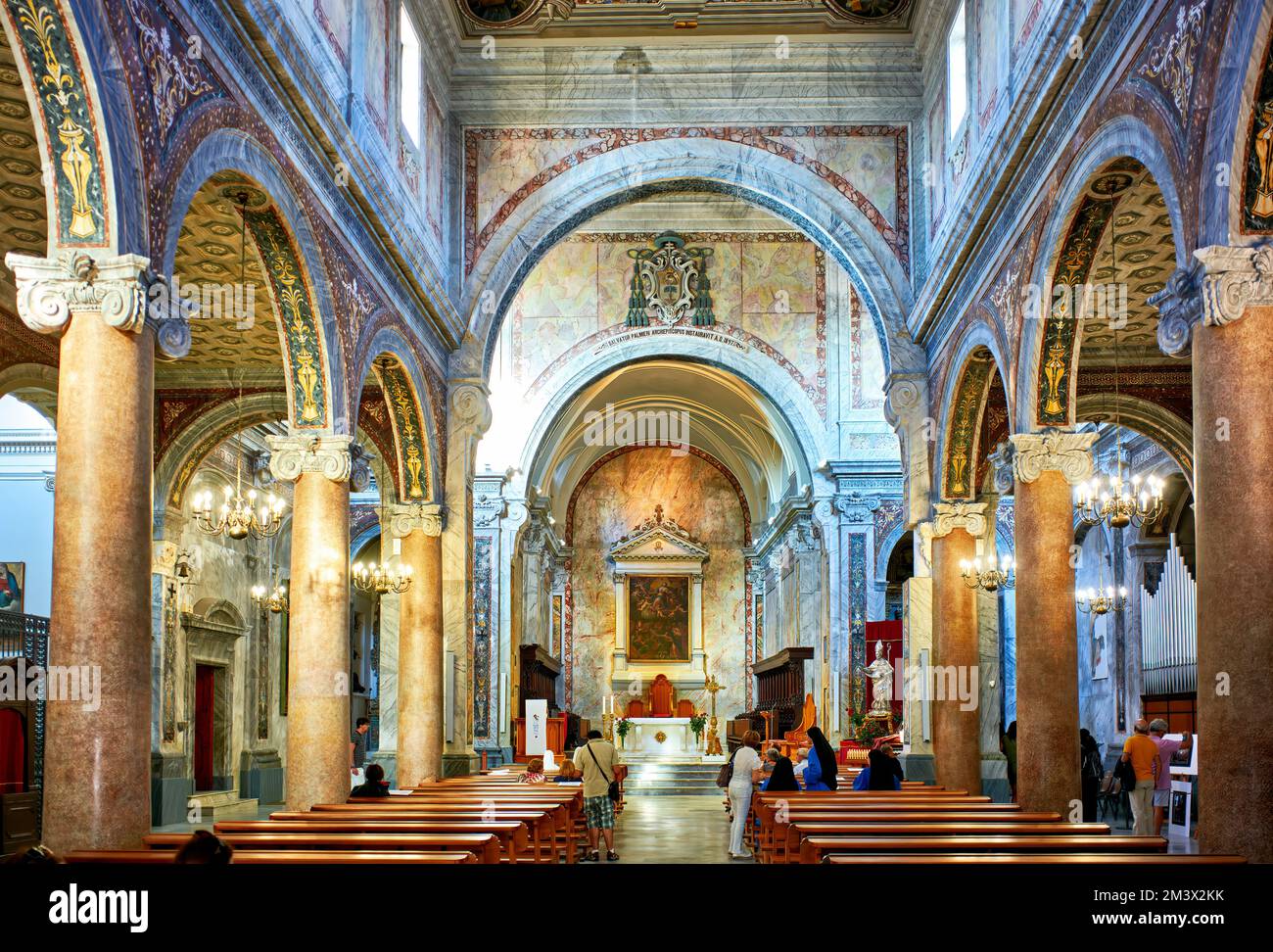 Apulia Puglia Italy. Ostuni. Cattedrale di Santa Maria Assunta. Cathedral Stock Photo