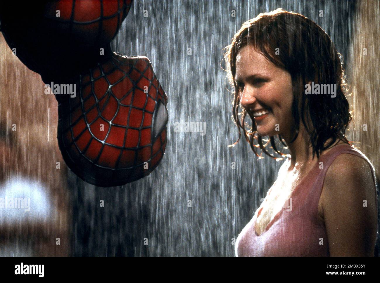 Spider-Man  Tobey Maguire & Kirsten Dunst Stock Photo