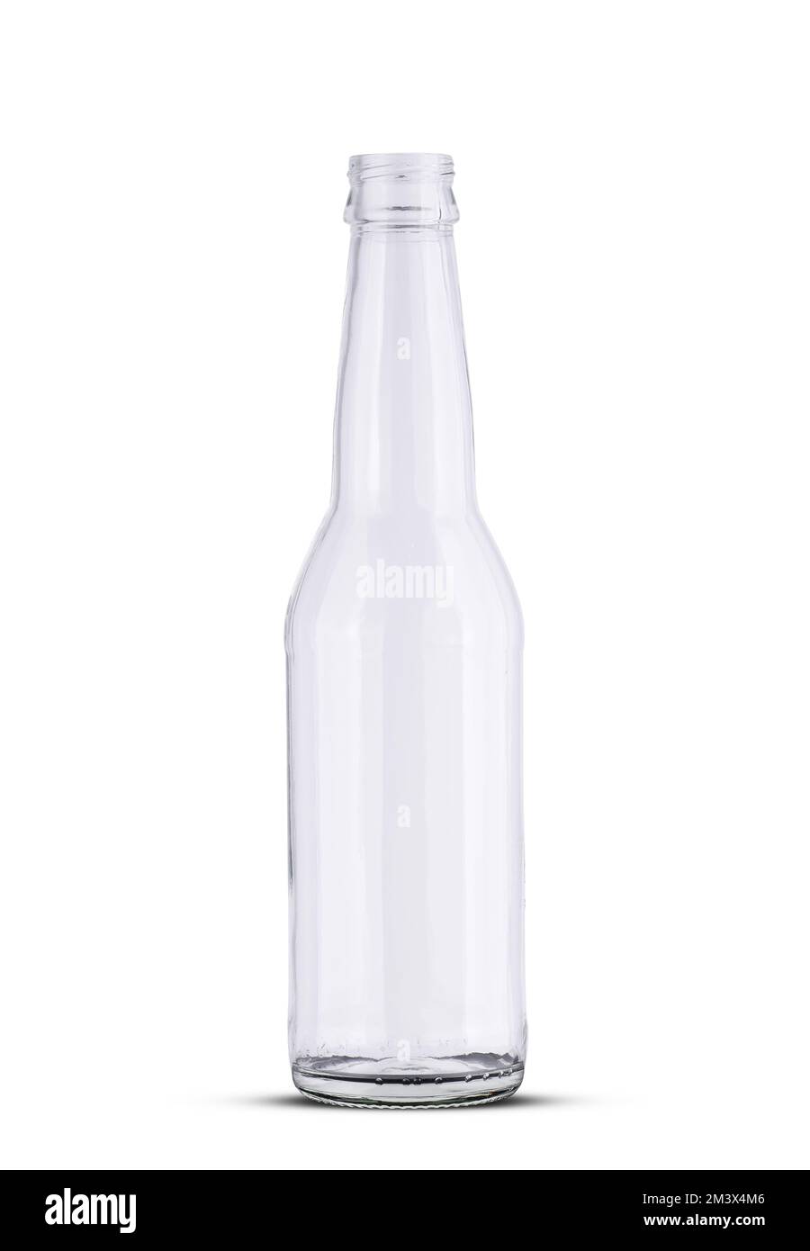 glass empty beer bottle on white background Stock Photo Alamy