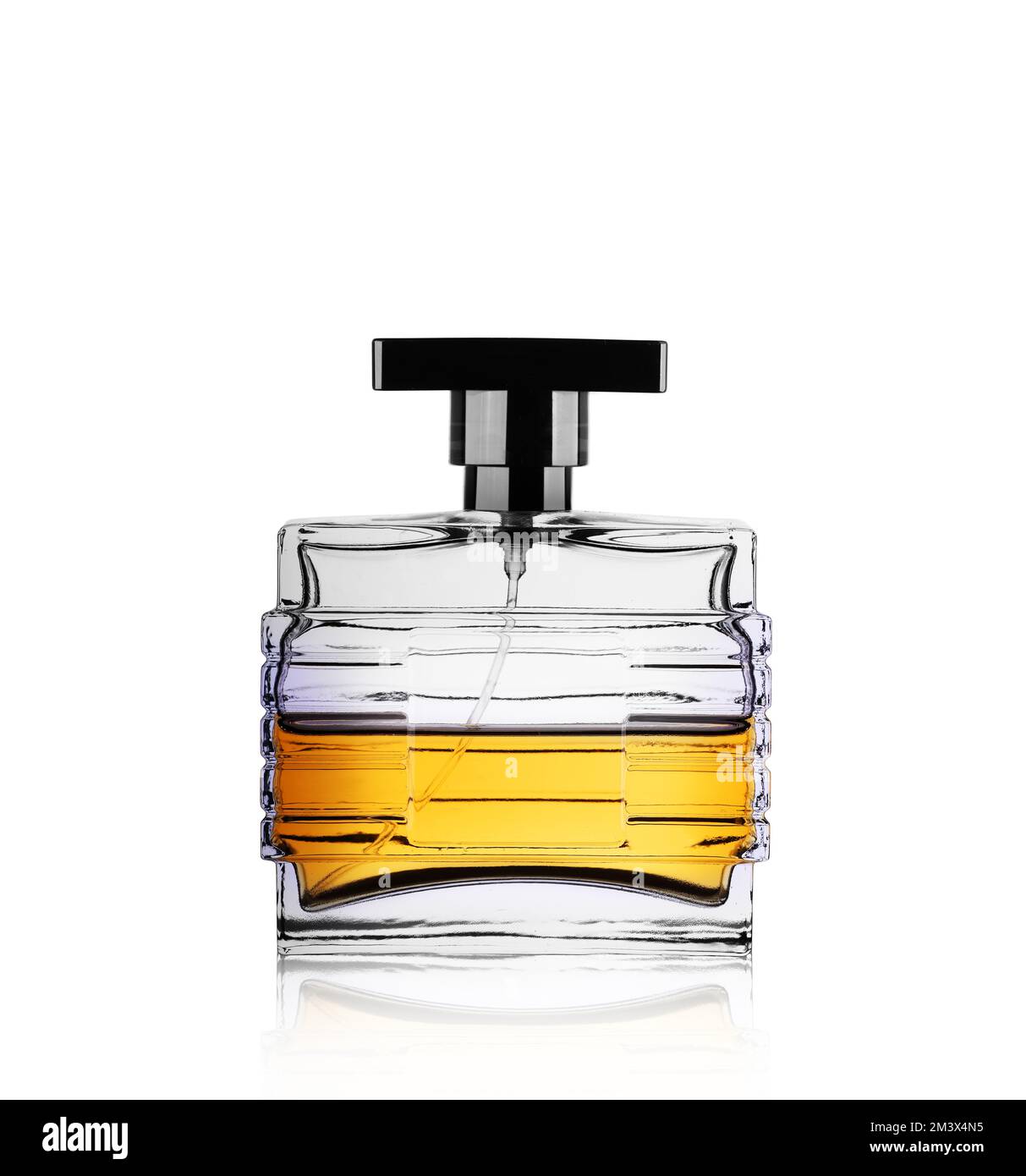 men's perfume half full isolated on white Stock Photo