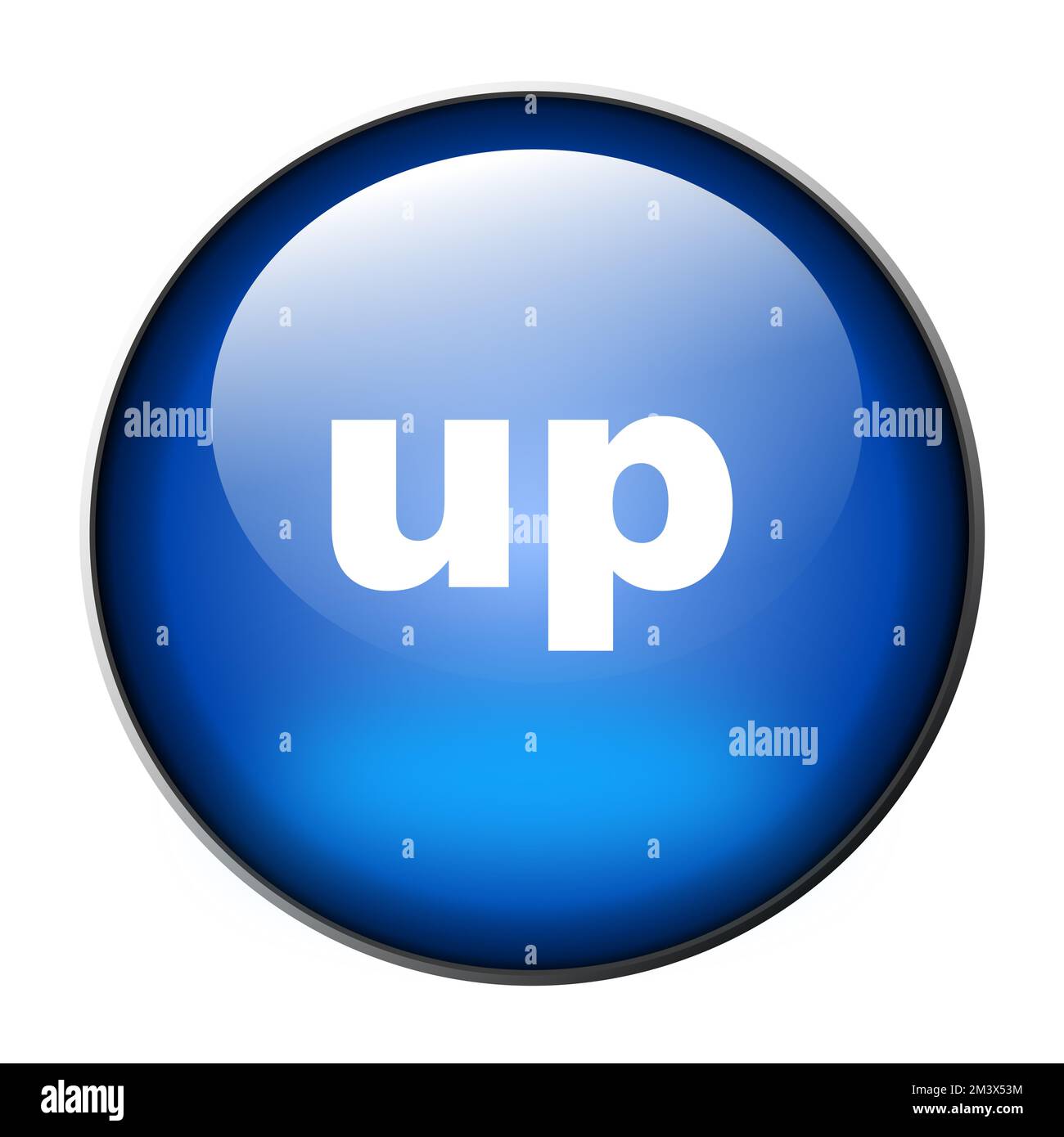 blue button up on white background Stock Photo - Alamy