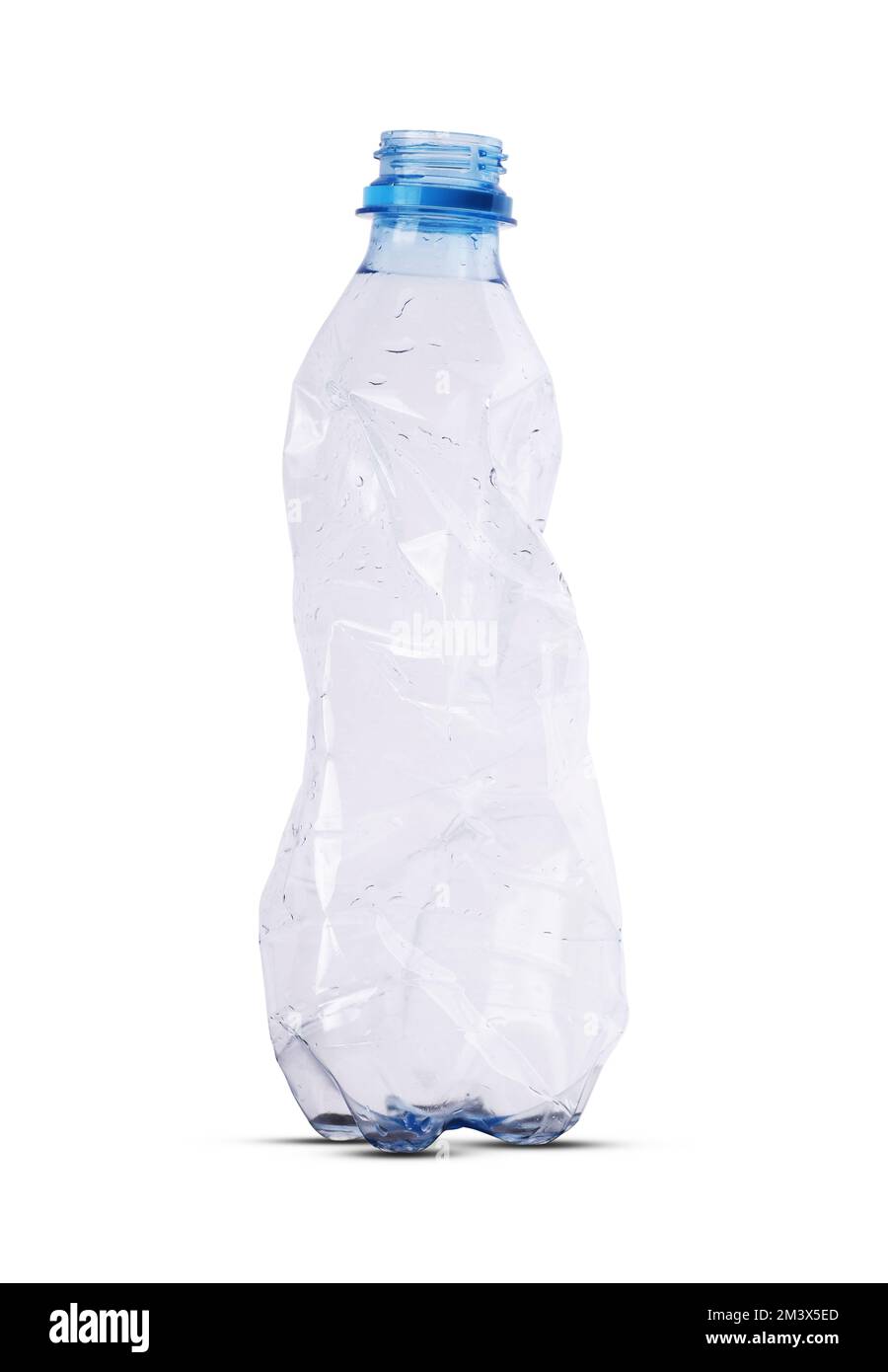 small plastic empty water bottle on white background Stock Photo