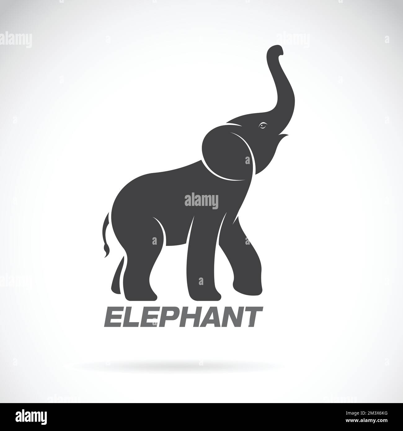 Vector of an elephant design on a white background. Elephant Logo. Easy editable layered vector illustration. Stock Vector