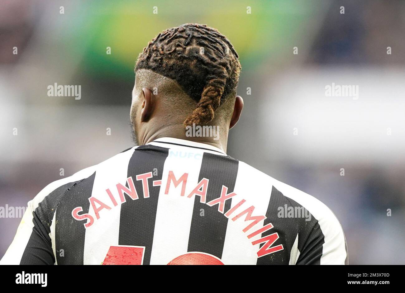 Newcastle United's Allan Saint-Maximin's new hair cut during a