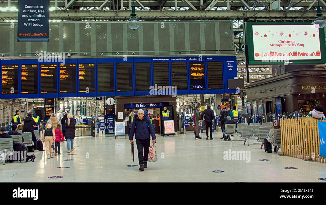 Glasgow Scotland UK 17th December 2022 GMT Rail Strike Saw A Picket glasgow-scotland-uk-17th-december-2022-gmt-rail-strike-saw-a-picket