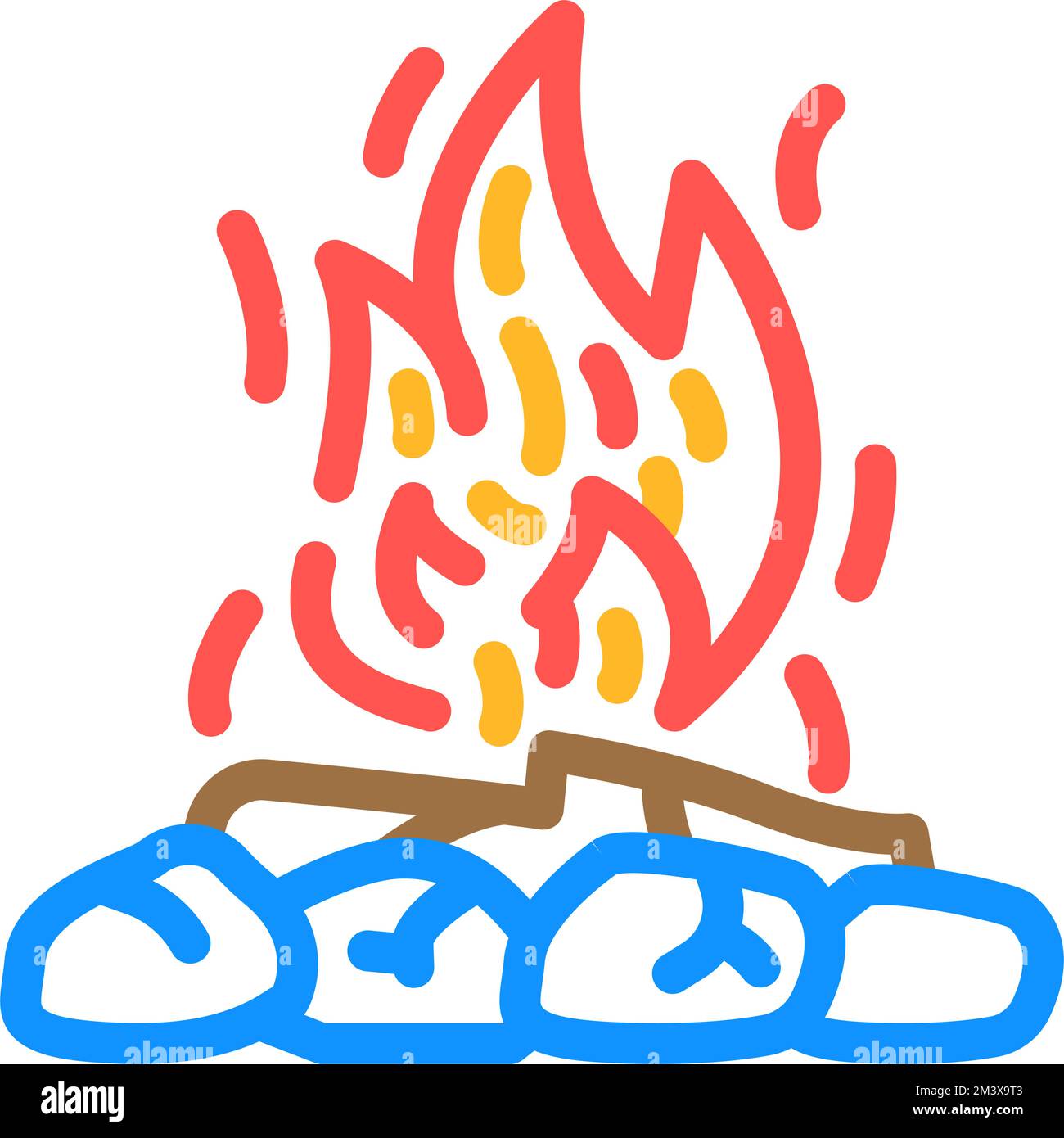 campfire color icon vector illustration Stock Vector Image & Art - Alamy