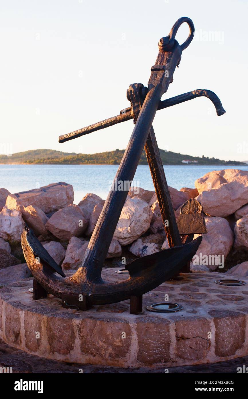Boat anchor at yacht club in Vodice, Croatia Stock Photo - Alamy
