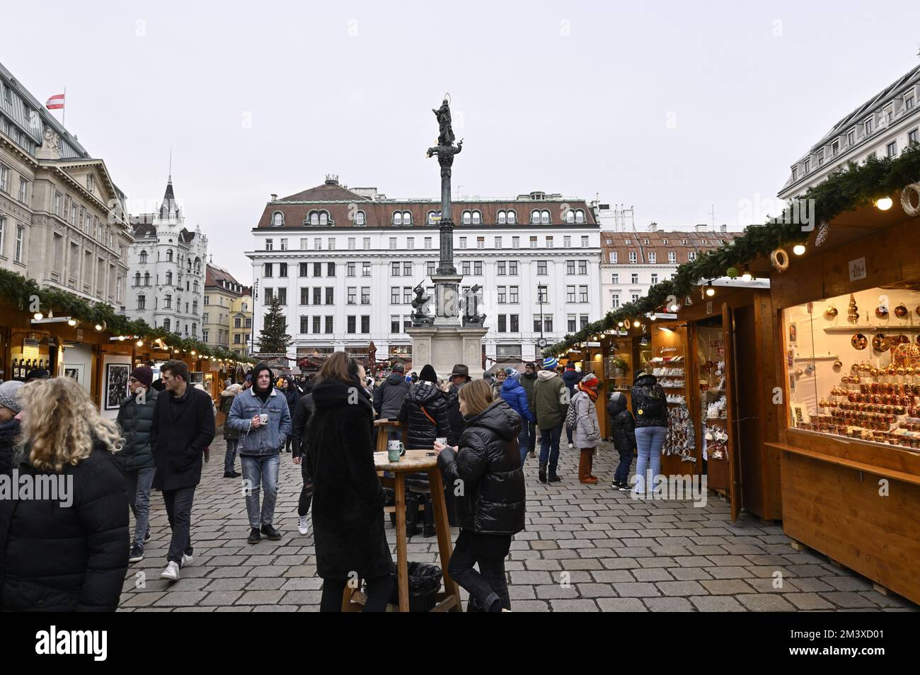 Vienna, Austria. December 17, 2022.  Christmas market at Hof in Vienna Stock Photo